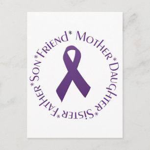 lila Sensibilisierungsband Postkarte