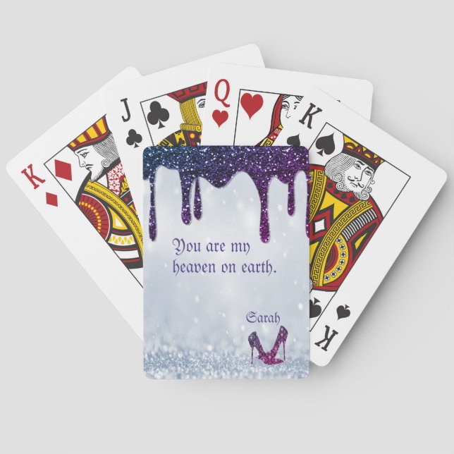 Lila Sequenzen, Heels Spielkarten (Rückseite)