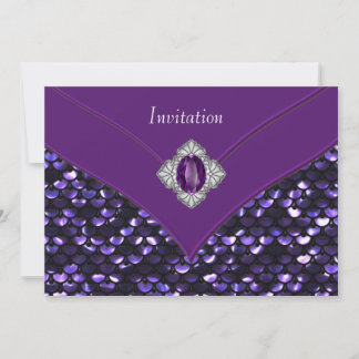 Lila Sequin Lila Jeder Anlass Party Einladung