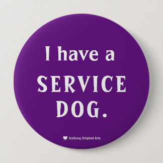 Lila Service-Hund Button