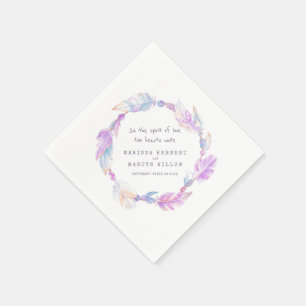 Lila Servietten für Hochzeiten