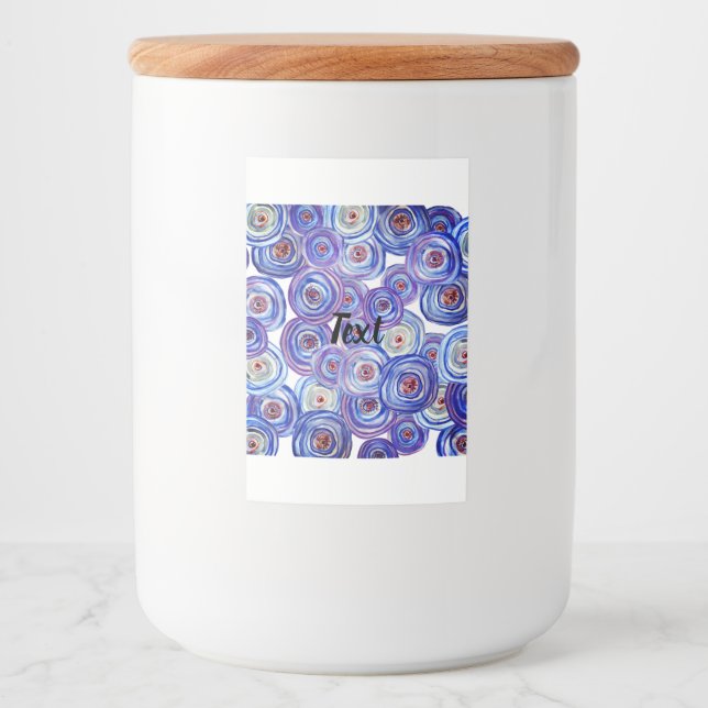 Lila Set für Lebensmittel und Getränke Lebensmitteletikett (Vorderseite)