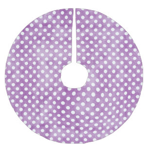 Lila Shabby Chic Dots - Weihnachtsbaumrock Polyester Weihnachtsbaumdecke