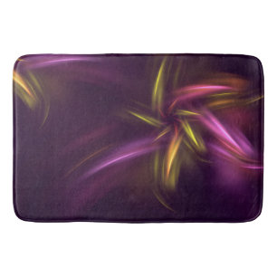 Lila Shades Abstrakt Blume Fantasie Badematte