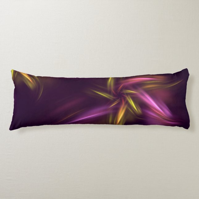 Lila Shades Abstrakt Blume Fantasie Seitenschläferkissen (Vorderseite)