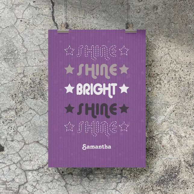 Lila Shine. Shine. Hell. Shine. Shine. Poster (Von Creator hochgeladen)