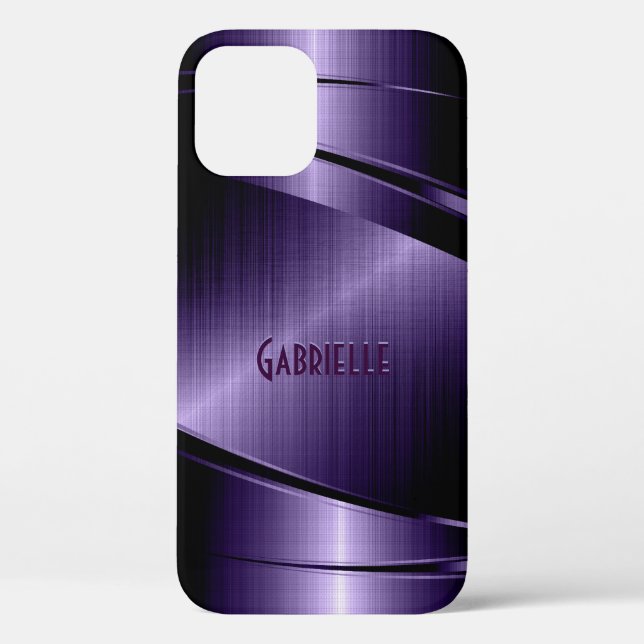 Lila Shiny-Metallic-Aluminiumsiegel Case-Mate iPhone Hülle (Rückseite)