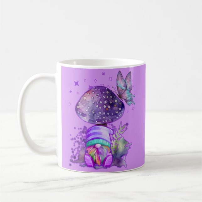 Lila Shroom & Gnome Kaffeetasse (Links)