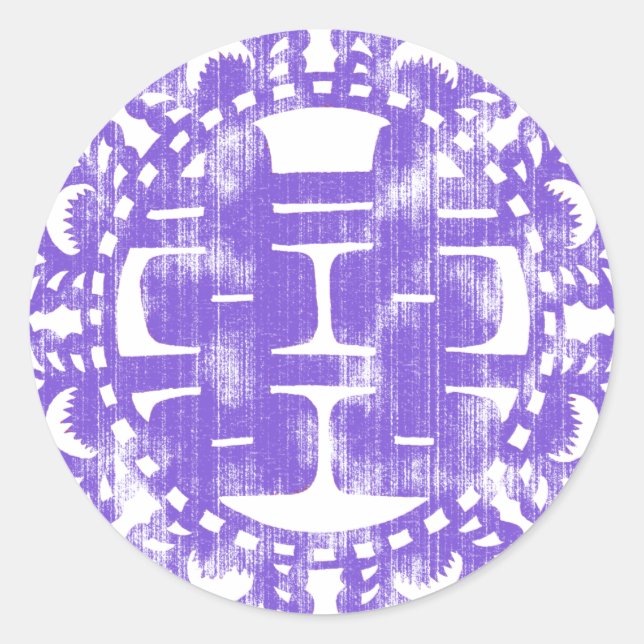 Lila Shuan Xi Runder Aufkleber (Vorderseite)