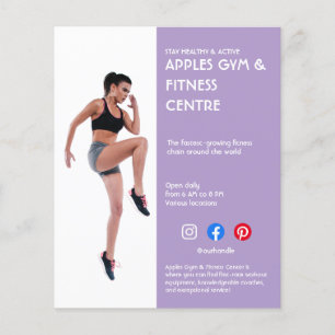 lila Sidebar Foto Fitnessstudio Personal Trainer F Flyer