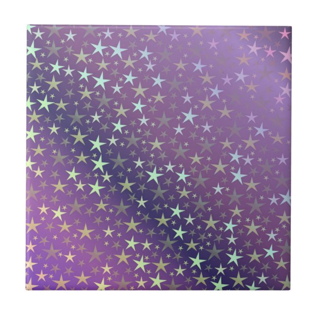 lila+silber, glänzend, hell, stern, farbe, dekorat fliese (Vorderseite)