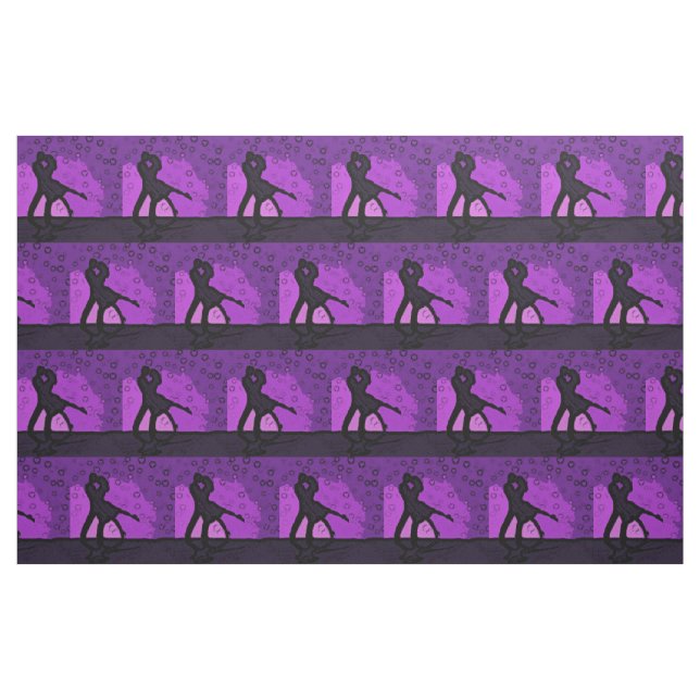 Lila Silhouette Stoff (Fat Quarter (45,7 x 55,9 cm))