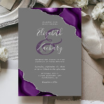 Lila Silver Agate Corners Grau Wedding