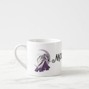 Lila Silver Moon Goddess Espressotasse