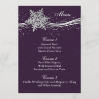 lila Silver Snowflakes Winterkarten