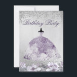 Lila Silver Sparkle Dress Geburtstagsparty Einladu Einladung<br><div class="desc">Lila Silver Sparkle Dress Birthday Party Einladen Elegantes Glitzer Kleid Siehe Matching Collection in Niche and Nest Store Design mit freundlicher Genehmigung von: https://www.etsy.com/shop/SmallHouseBigPony Dress Courtesy of https://www.etsy.com/au/shop/ItGirlDigital</div>
