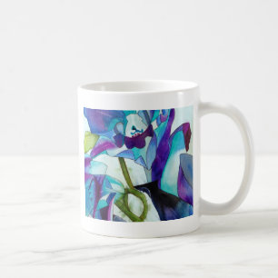 Lila Singapur Orchid Blume Aquarellkunst Kaffeetasse