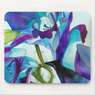 Lila Singapur Orchid Blume Aquarellkunst Mousepad