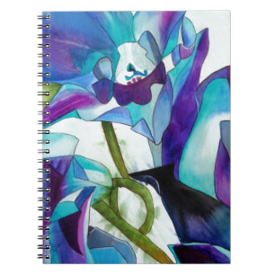 Lila Singapur Orchid Blume Aquarellkunst Notizblock