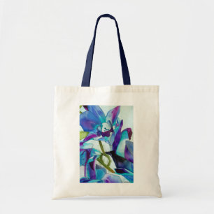 Lila Singapur Orchideen Wasserfarben Kunst Tragetasche