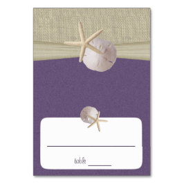 Lila Sitzkarte von Beach Amore Tischnummer