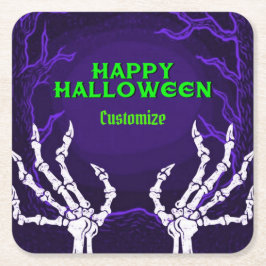 Lila Skelettgriffs Rechteckiger Pappuntersetzer