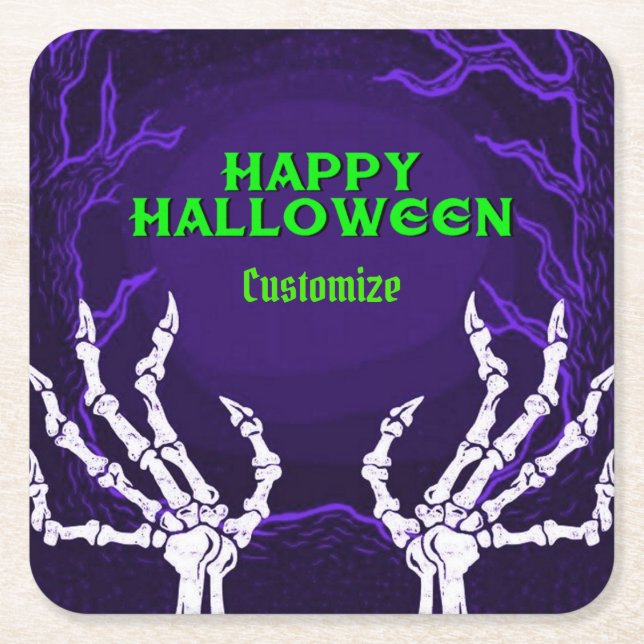 Lila Skelettgriffs Rechteckiger Pappuntersetzer (Vorderseite)