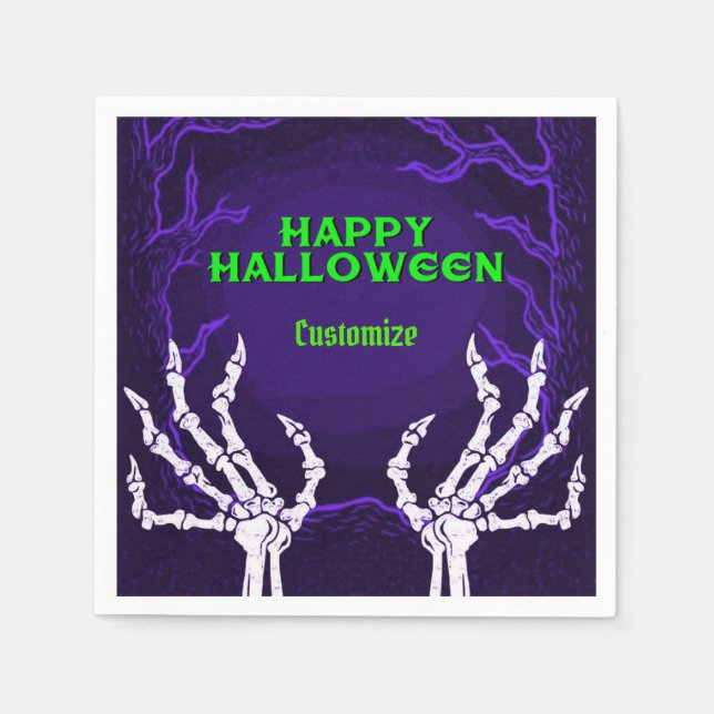 Lila Skelettgriffs Serviette (Vorderseite)