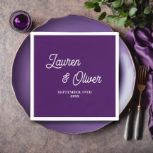 Lila Skript Minimalistisch Hochzeit