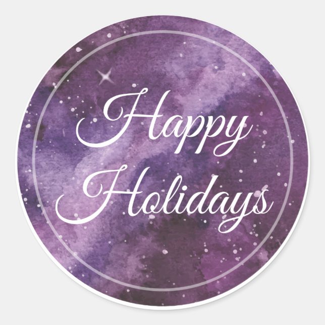 Lila Sky Holiday Umschlag Aufkleber / Aufkleber (Vorderseite)