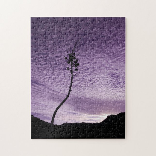 Lila Sky Landschaft Puzzle (Vertikal)
