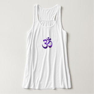 Lila Sky Om Bella+Leinwand Flowy Yoga Tank Top