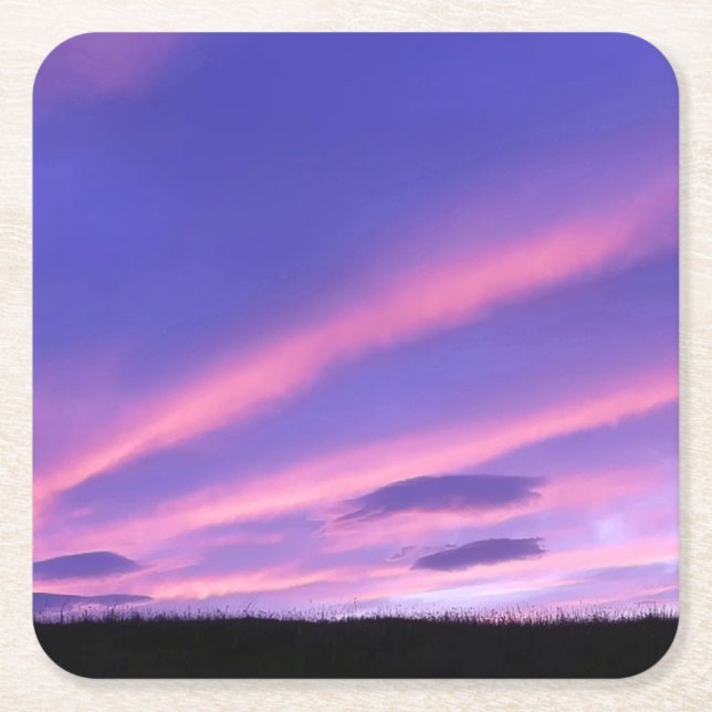 Lila Sky Sunset Untersetzer (Vorderseite)