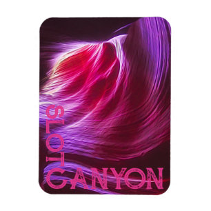 Lila Slot Canyon Rosa Text oder Ihr Foto und Text Magnet