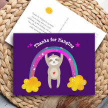 Lila Sloth Boho Rainbow Birthday Niedlich Vielen D