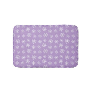 Lila Snowflake-Bademantel Badematte