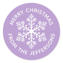 Lila Snowflake Weihnachtskleber