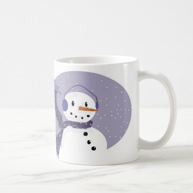 Lila Snowman-Tasse Tasse (Rechts)
