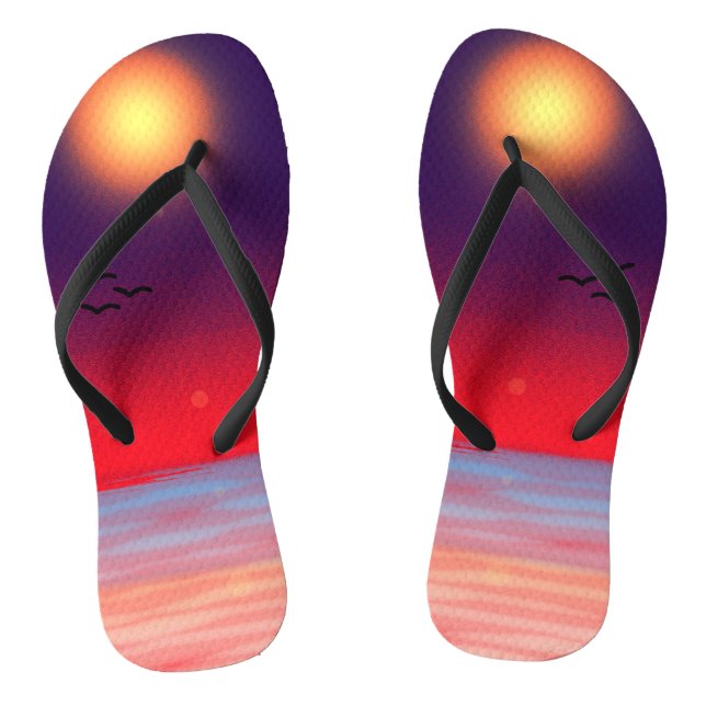 Lila Sommer Beach Blazing Sun Flip Flops (Fußbett)