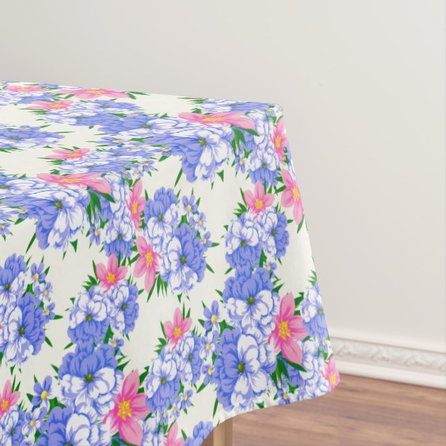 Lila Sommer Rosa Blumengarten Tischdecke (Beispiel)