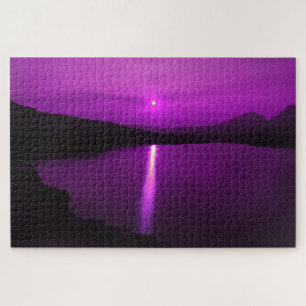 Lila Sonnenaufgang beim BIP-Puzzle Puzzle