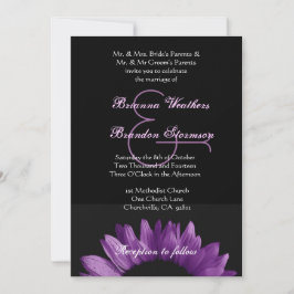 Lila Sonnenblume, die Ver 002 Wedding ist Einladung