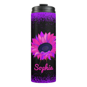 Lila Sonnenblume Thermosbecher
