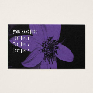 Lila Sonnenblumen Blume Art Business Card