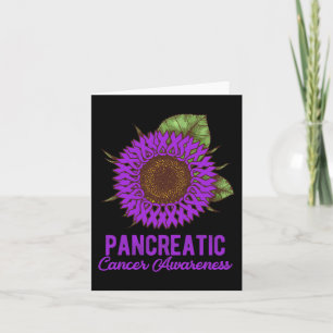 Lila Sonnenblumen-Schleife unterstützt Bauchspeich Karte