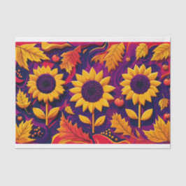 Lila Sonnenblumentrio, Folkloregie-Blume für den F Seidenpapier