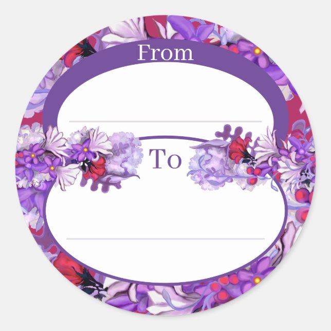 Lila Sonnencreme Runder Aufkleber (Vorderseite)