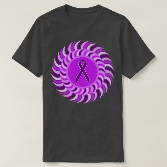 Lila Sonnenmuster T-Shirt (Design vorne)