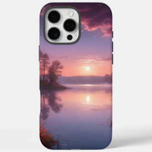 Lila Sonnenuntergang am Lago Maggiore iPhone 16 Pro Max Hülle