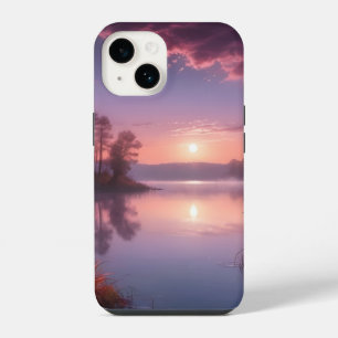 Lila Sonnenuntergang am Lago Maggiore iPhone 14 Hülle
